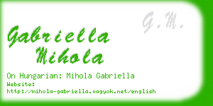 gabriella mihola business card